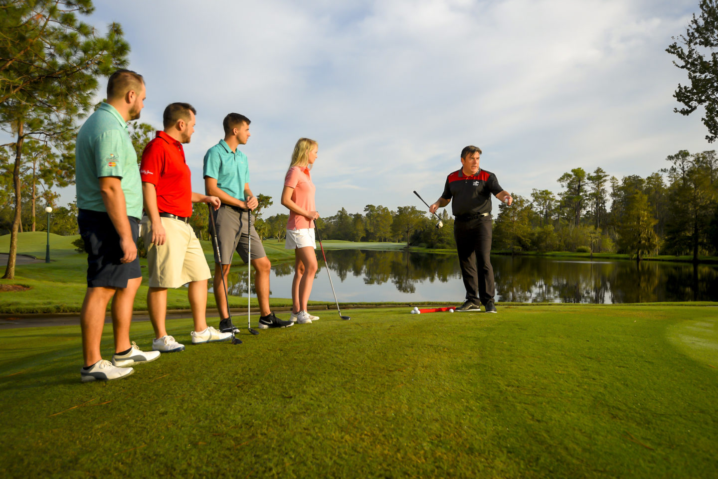 instructor teaching a small group