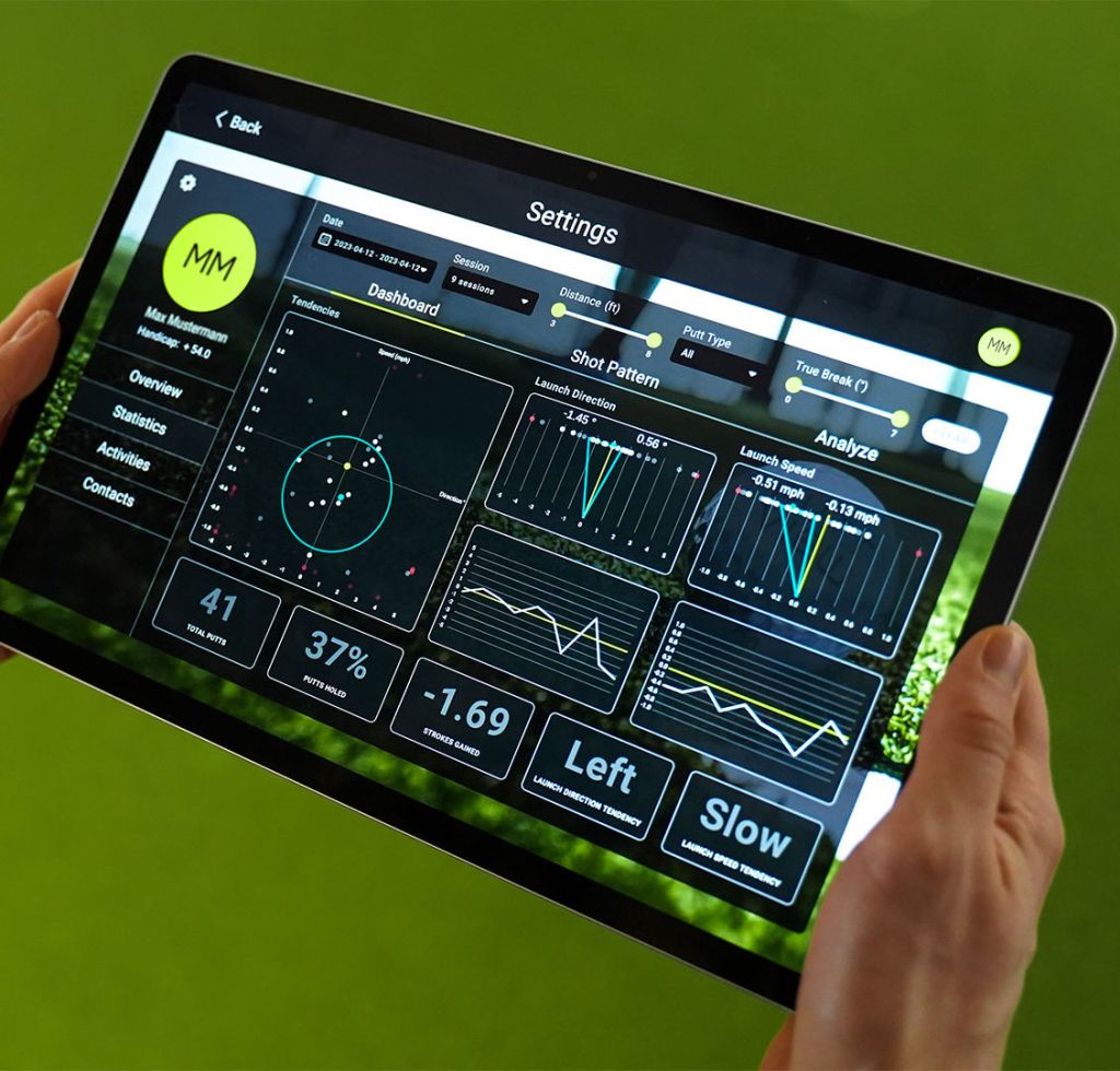 tablet display during coaching session
